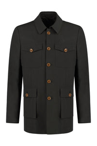 Button-front cotton jacket